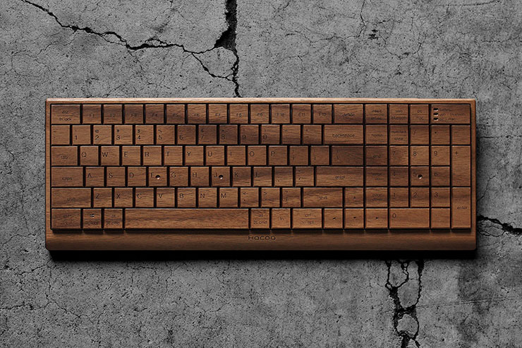 Hacoa、天然木が素材のワイヤレスキーボード「Full Ki-Board