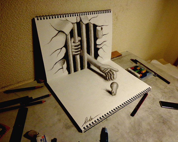 驚きのトリックアート作品を楽しめる特別展 永井秀幸 とびだす ふしぎな3dアートの世界 アート イベント ニュース デザインってオモシロイ Mdn Design Interactive