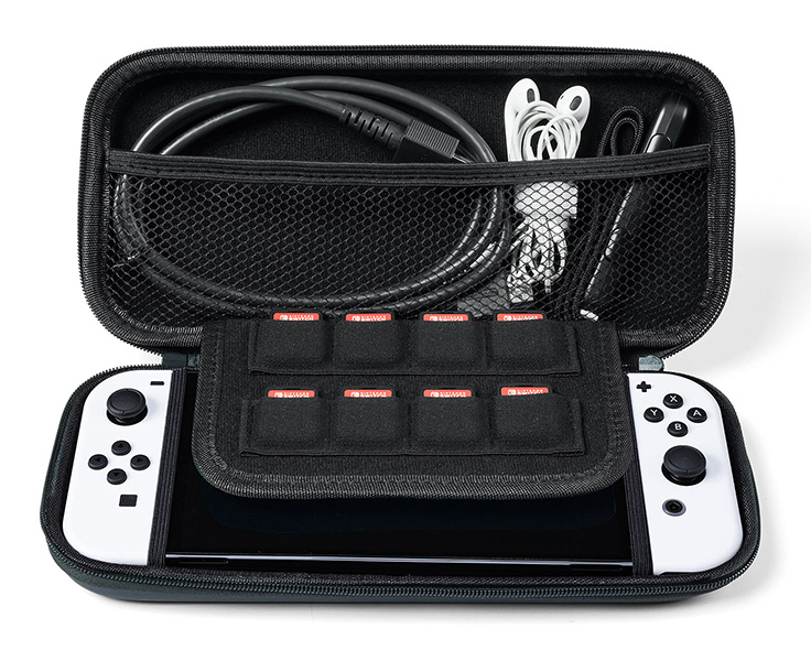 Nintendo Switchを持ち運びの際に保護するセミハードケースがサンワ