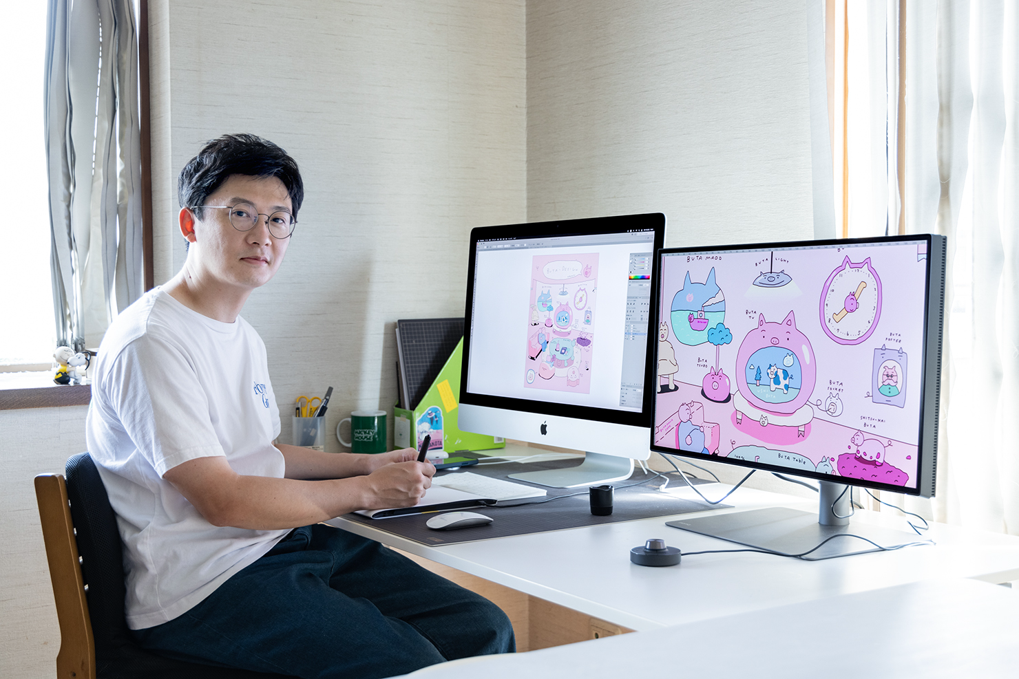 イラストレーターいしいひろゆきが検証 Macbook Proとも相性良し Benq27インチ広色域4k Uhdモニター Pd2725u クリエイターレビュー Pr Benq27インチ広色域4k Uhdモニター Pd2725u クリエイターレビュー プロダクトに出会う デザインってオモシロイ Mdn Design