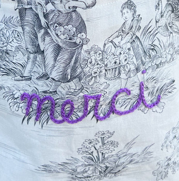 田中興産、パリ在住の刺繍作家とコラボしたハンドメイド「刺繍トート