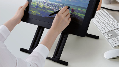 ELECOM液晶ペンタブレットスタンド TB-DSDRAWPROBK ELECOM エレコム 液晶 ペン タブレット 用 スタンド 高さ調節