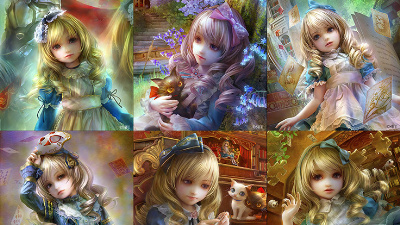 SHU　アリス　版画　絵画 幻想的なアリスの世界を描くデジタルアート作家・SHU氏の新作発表展