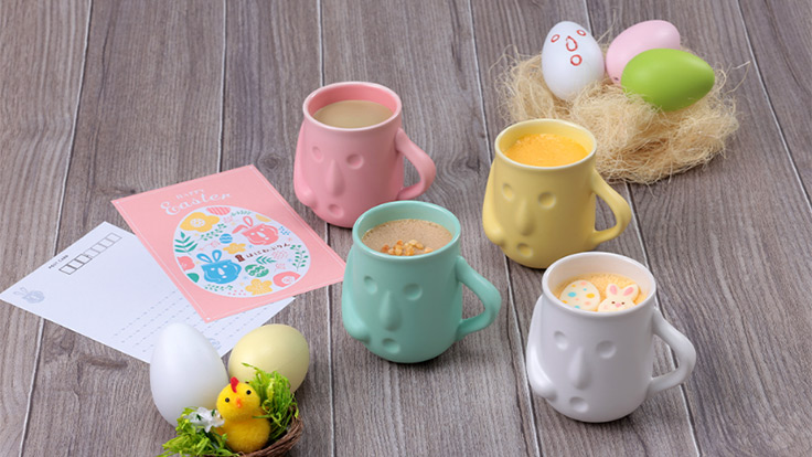 Pasah、「はにわぷりん」のパステルカラーのイースターセットを数量