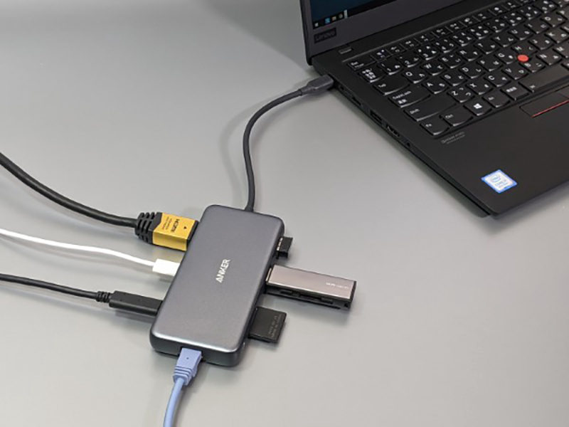 Anker PowerExpand 8-in-1 USB-C PD メディア ハブ 4K対応 複数画面