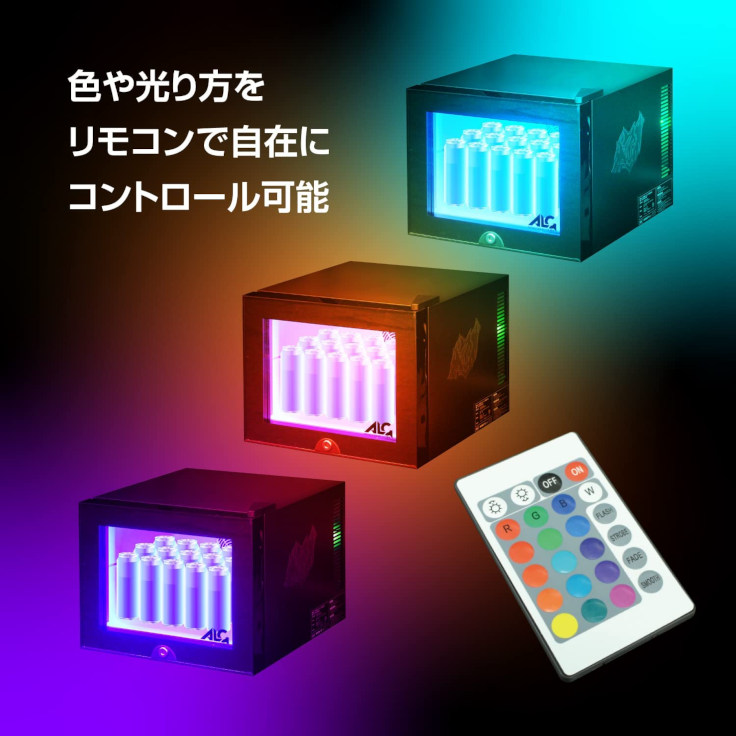 アローン、LEDでカラフルに光る「ミニゲーミング冷蔵庫」を発売