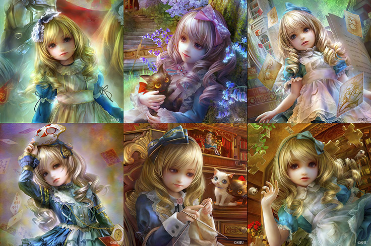 shu 先生 アリス 絵画 イラスト