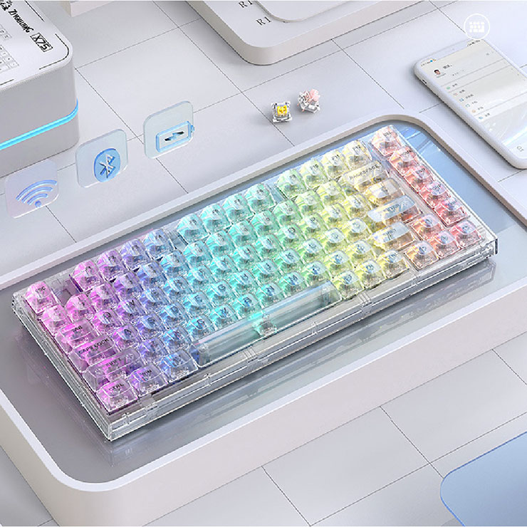 透明な美しさとカスタマイズ可能な機能性を備えたキーボード「Gespo