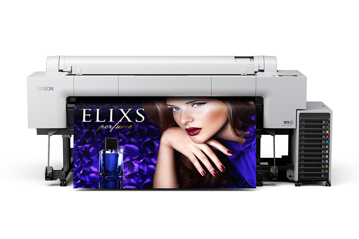 エプソン、水性顔料12色モデル「SC-P20550L」など64インチ対応の大判