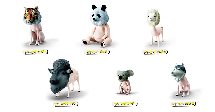 専業ムフ、パンダやコアラのサマーカット姿を表現したマスコット