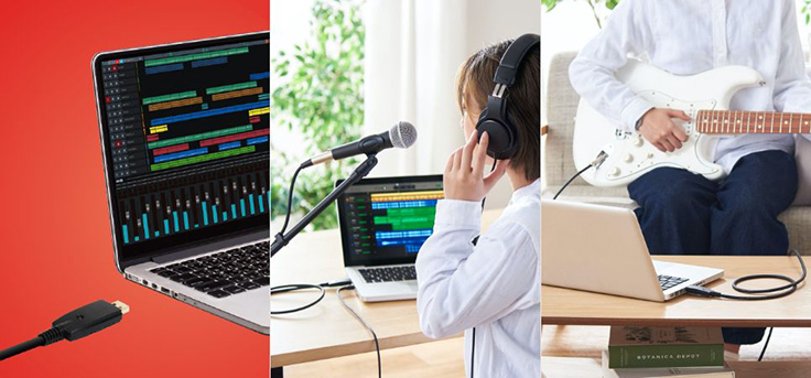 オーディオインターフェイスなしで録音できるUSBケーブル ｜デザインを