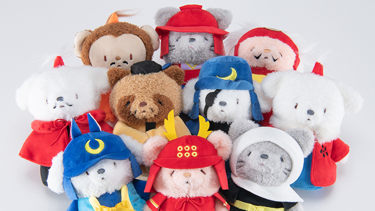 戦国武将の姿になった癒し系「たっとん」のぬいぐるみがヴィレヴァンに