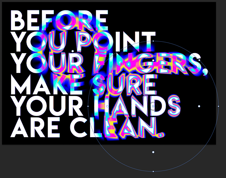 Photoshop】グラデーションマップとスピンぼかしを使って作る
