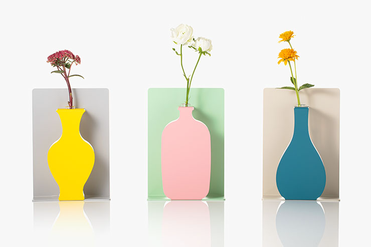 大型花瓶　展覧会出品作品 House Martin、立体的に見える花瓶「Pop-Up Vase」を発売