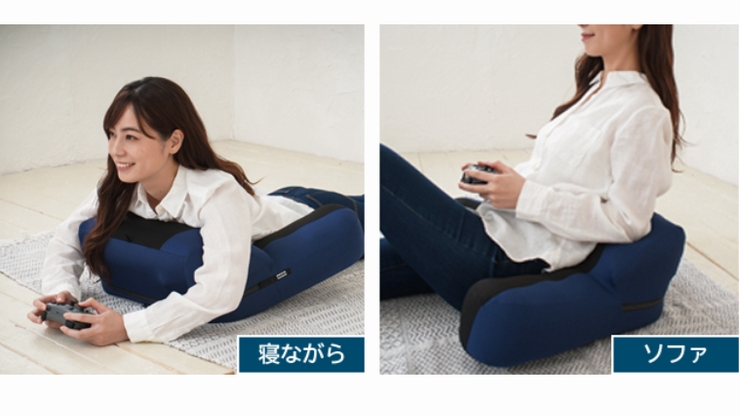 寝そべりや腰掛けなど、ゲーム中の様々な体勢に対応する「ゲーミング