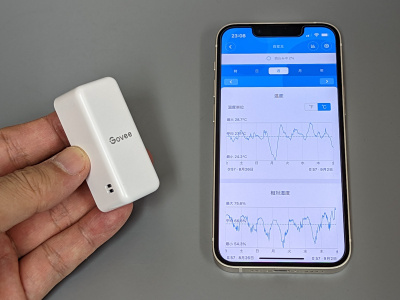離れた部屋の室温と湿度がスマホで見られ、推移のグラフ表示にも対応した「GoveeのWi-Fi温湿度計」 ｜デザインを深掘り MdN
