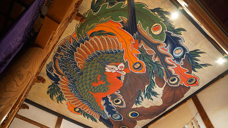 葛飾北斎の最大の作品である岩松院本堂天井絵「鳳凰図」をデジタル技術