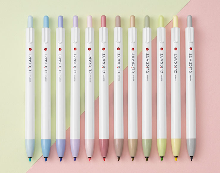 ゼブラ、「クリッカート」より12種類の優しい色合いの新色を発売
