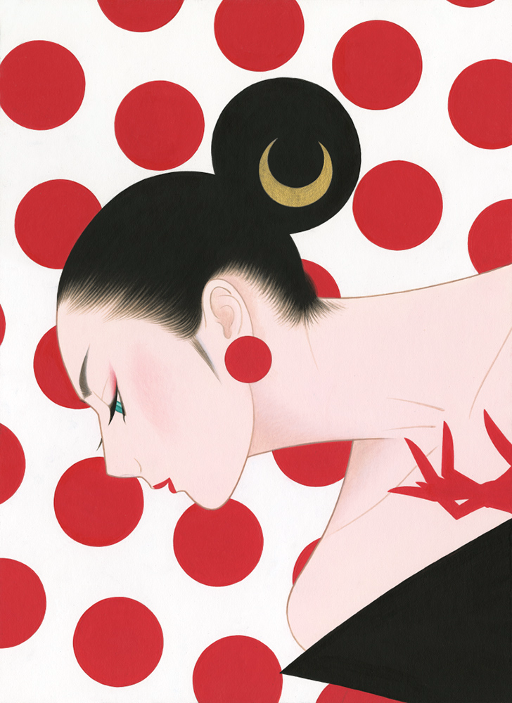 化粧品広告の女性画で広く知られている鶴田一郎氏の展覧会「美人画展