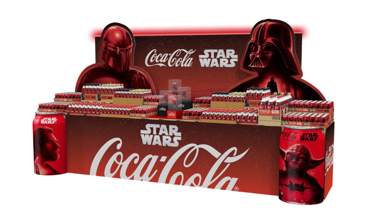 pudgalaya 　Coca-Cola キャラクターイラスト 3枚セット コカ・コーラ×スター・ウォーズ」の18キャラで全45種の限定デザイン