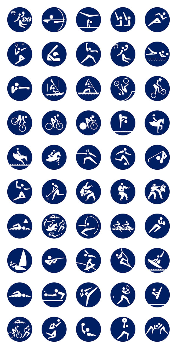 tokyo 2020 unveils kinetic sports pictograms to illustrate the