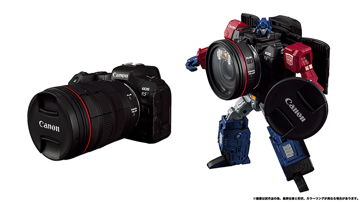 キヤノンの「EOS R5」とトランスフォーマーのコラボでカメラから変形