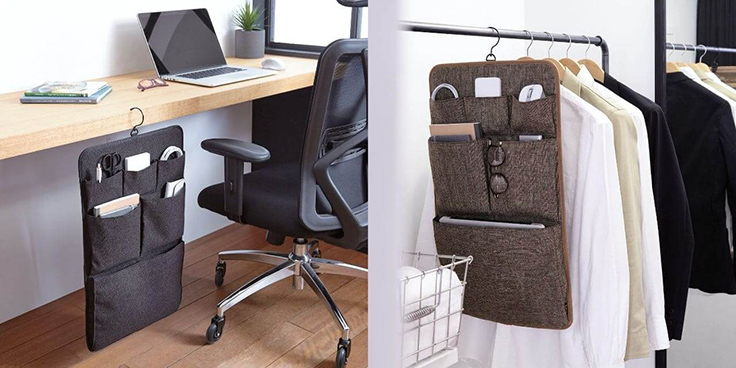 ノートパソコンや周辺機器をまとめてクローゼットに収納できる 吊り下げオーガナイザー 新製品 ニュース デザインってオモシロイ Mdn Design Interactive
