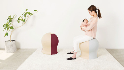 【美品】M&M 35chair サンゴチェア 寝かしつけ バランスボール sango chair 産後チェア（サンゴチェア）寝かしつけバランスボール