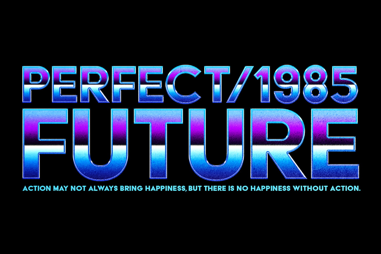 Photoshopで表現した80年代・スペーシー・アーケードゲームを連想させるレトロフューチャーなロゴデザイン