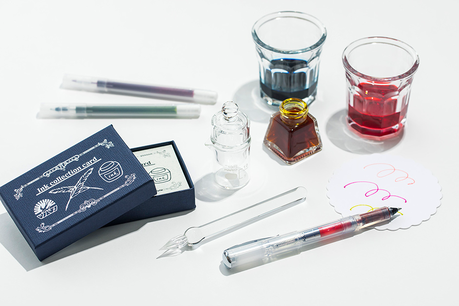 Kakimori ガラスペン - インク4色セット 文房具・事務用品 Kakimori