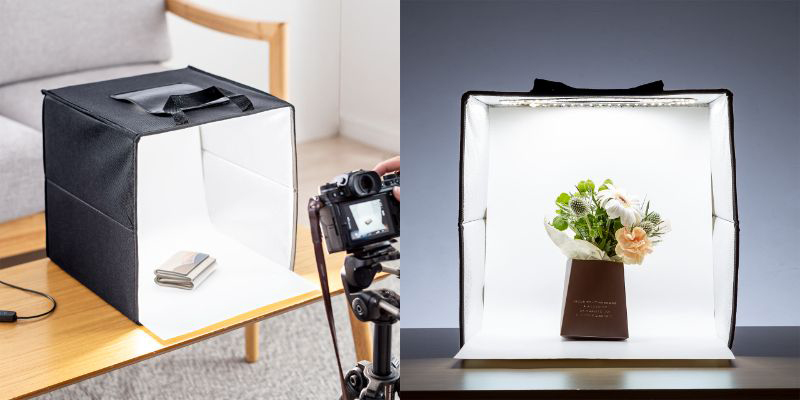 自宅での撮影に便利！ 小物をキレイに撮れる30cm四方のコンパクトな