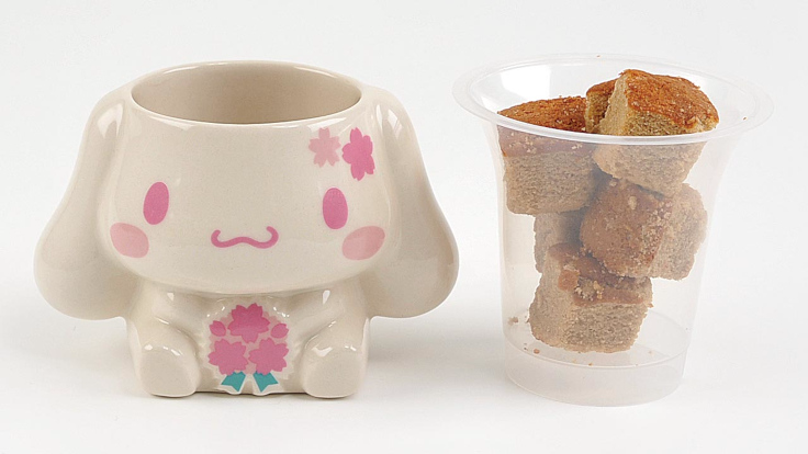 ミニストップ、シナモロールとポムポムプリンのデザインの陶器カップ